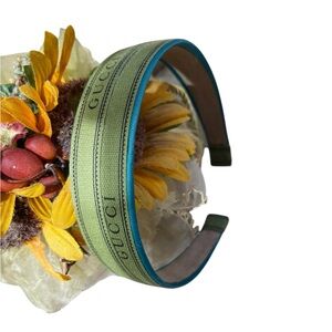 Authentic ribbon from the brand. Handmade repurposed headband